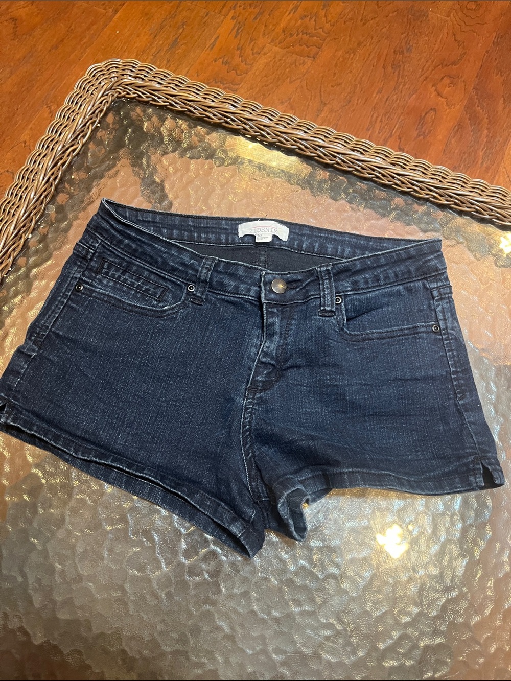 2.1 Denim Dark Blue Women's Denim Shorts
